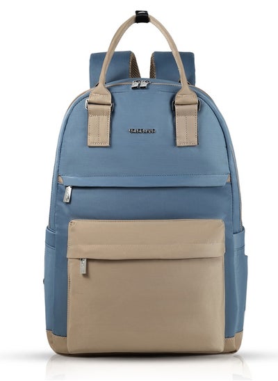 اشتري Little Story Kenzie Mom Dad Travel Diaper Backpack - Blue في الامارات