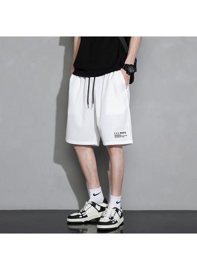 اشتري Summer Ice Silk Quick-Dry Basketball Shorts White في الامارات