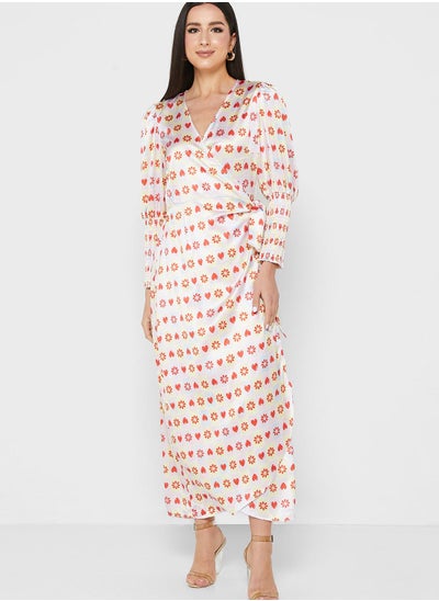 Buy Printed Puff Sleeve Dress in UAE