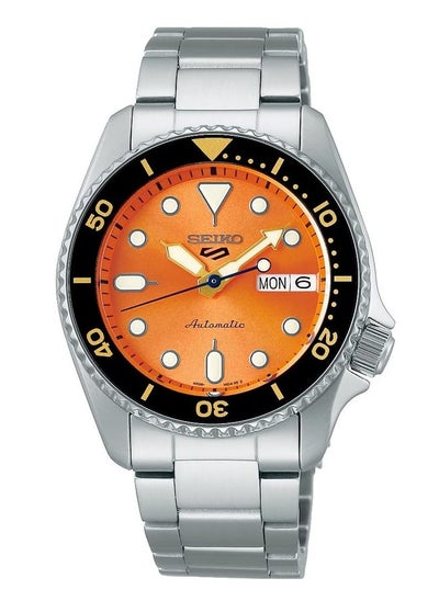 اشتري 5 Sports Orange and Silver Men's Watch Stainless Steel SRPK35K1 في الامارات