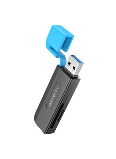 اشتري BOROFONE DH9 2 in 1 USB 3.0 to SD / TF 3.0 Card Reader(Black Blue) في السعودية