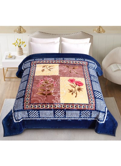 Buy Soft-touch blanket with distinctive drawings and engravings, winter blanket, 6 kg, size 240X220 cm in Saudi Arabia