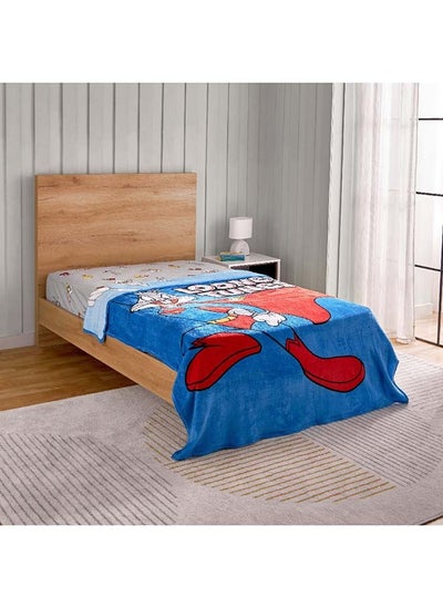 Buy Looney Tunes Flannel Twin Blanket 200 x 150 cm in Saudi Arabia