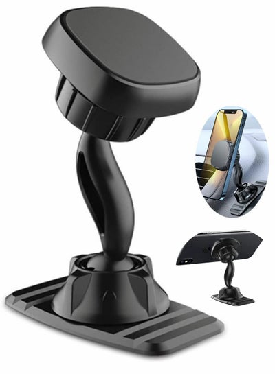 Buy Phone Holder for Car Magnetic Mount Vehicle Dashboard Double 360 Adjustable Stand Cell Automobile Cradles with Strong Magnets iPhone Samsung Mobile in Saudi Arabia