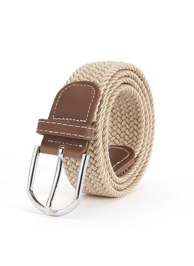 Buy New Canvas Belt Needle Buckle Elastic Woven Waistband in Saudi Arabia