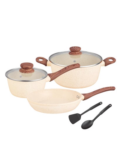 Buy Kitchen Master 7 Pcs Non Stick Forged Cookware Set in UAE