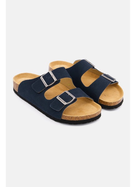 Buy Men Slip On Cork Sandals, Navy in Saudi Arabia