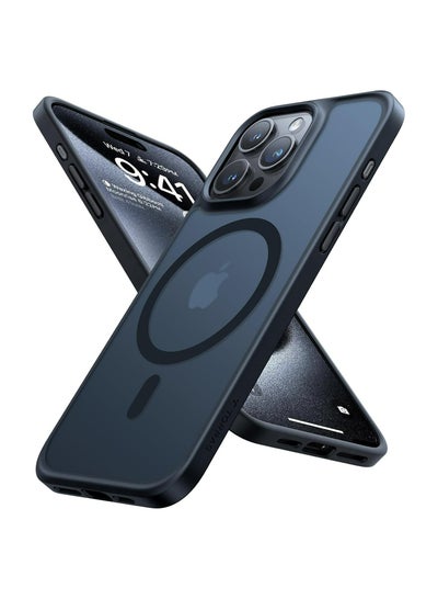 Buy Magnetic Guardian Designed for iPhone 15 Pro Max Case,[Military Grade Drop Tested] [Compatible with MagSafe] Slim Frosted Case for iPhone 15 Pro Max Phone Case (6.7") 2023, Black Titanium in UAE