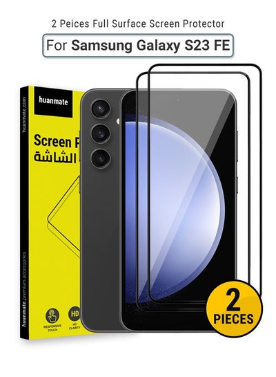 Buy 2 Pieces Samsung Galaxy S23 FE Screen Protector – Premium Edge to Edge Tempered Glass, High Transparency, Delicate Touch, Anti-Explosion, Smooth Arc Edges, Easy Installation in Saudi Arabia