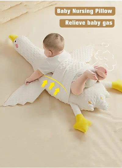 Buy Baby Exhaust Pillow, Breathable and Soft Toddler Nursery Pillows, Infant Soothing Doll, for Sleeping and Relief of Flatulence in the Shape of a Large White Goose in UAE