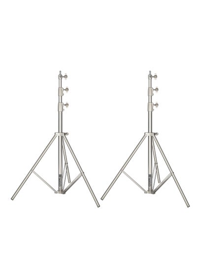 Buy COOPIC L-280M Stainless Steel Light Stand 110inch/280cm Heavy Duty with 1/4-inch to 3/8-inch Universal Adapter for Studio Softbox, Monolight and Other Photographic Equipment (2 PACK) in UAE