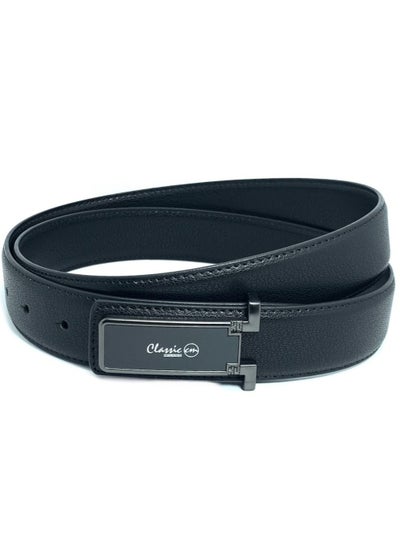 Buy Classic Milano Men’s Leather Belt for men Fashion Belt Ratchet Dress Belts for men with Profile Plate Buckle for Mens Belt Enclosed in an Elegant Gift Box (Black) by Milano Leather in UAE