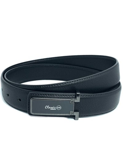 اشتري Classic Milano Men’s Leather Belt for men Fashion Belt Ratchet Dress Belts for men with Profile Plate Buckle for Mens Belt Enclosed in an Elegant Gift Box (Black) by Milano Leather في الامارات