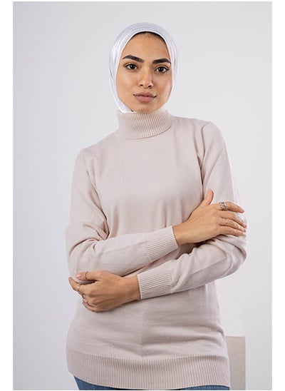 Buy Short Basic Fit Pullover | Free Size | CreamBeige in Egypt