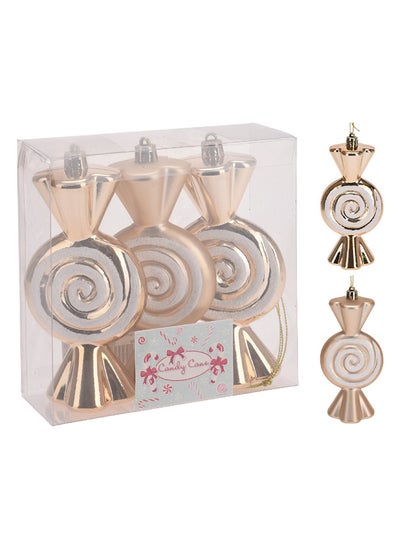 اشتري Christmas  Candy 13cm Gold Set of 3 في الامارات