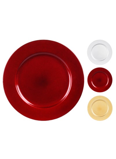 اشتري Homesmiths Plate 33Cm 3 Colors, Assorted 1 Piece في الامارات