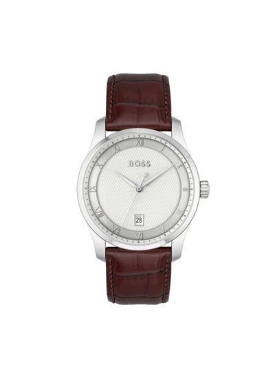 Buy Round Analog Men's Silver/White Case Wrist Watch - 1514114 in UAE