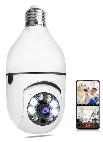 Buy Wireless Home Camera Light Bulb Camera 360 Degree Full HD 1080P Smart Home Camera Smart Night Vision Two Way Audio Smart Motion Detection Real Time Alert Recording in UAE