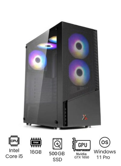 Buy PC Gaming Desktop With Intel Core i5-11400F Processor/16GB RAM/500GB SSD/Windows 11 Pro/GeForce GTX1650 GDDR6 4GB/ in Saudi Arabia