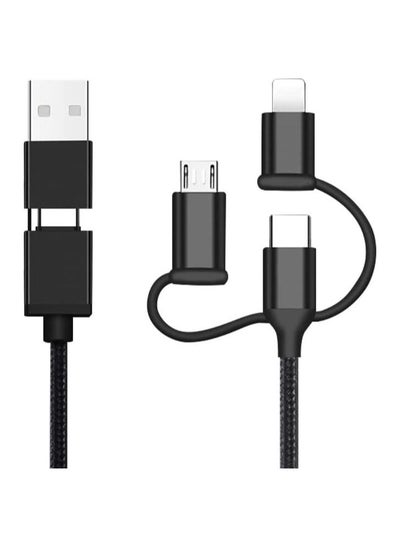 Buy USB C Multi Charging Cable (3.3ft) 5-in-1 PD 60W QC3.0 20W USB A/C to Type C/Phone/Micro USB Compatible with Galaxy S21 Fold3 and More in Saudi Arabia