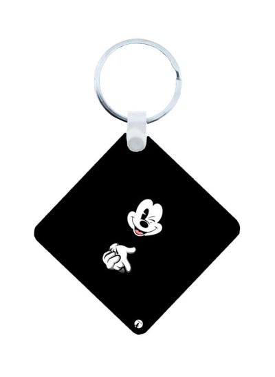 اشتري Mickey Mouse Printed Keychain Black/White في الامارات