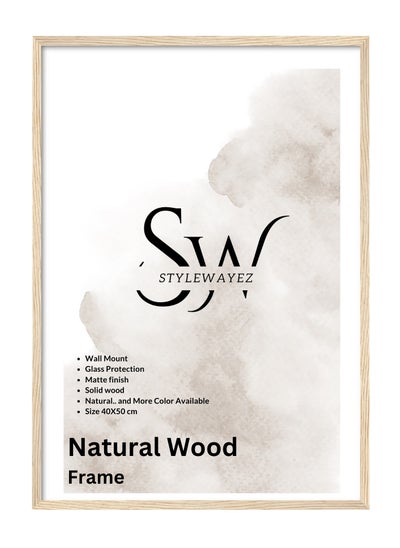 Buy Wall Modern Wood Picture Frames 50x70 cm - Wooden Color in Egypt