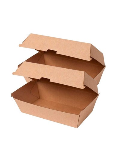 Buy Endura Snack Box Large Size Disposable Take Out Container Kraft Brown comes in 12 Pieces in UAE