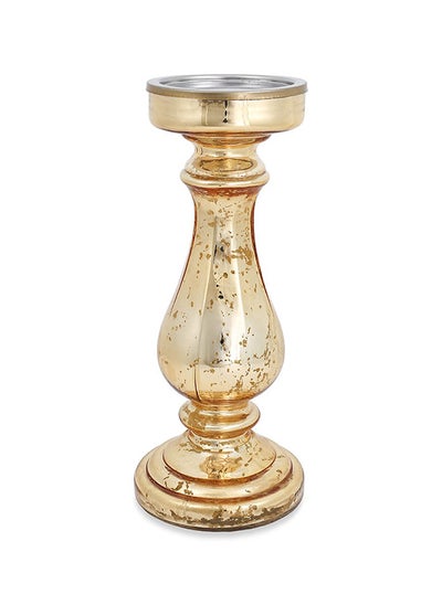 اشتري Fest Candle Holder, Gold - 12x28.5 cm في الامارات