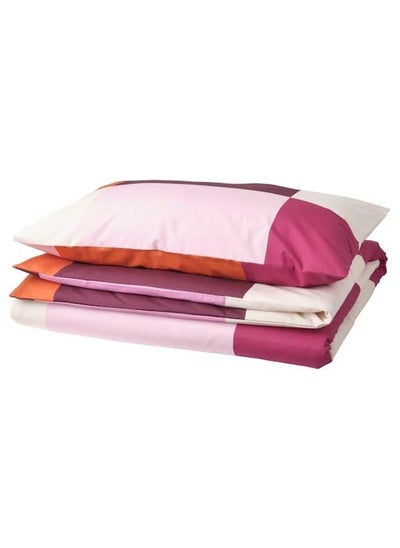 Buy Duvet cover and pillowcase, pink, 150x200/50x80 cm in Saudi Arabia