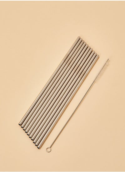 Buy 10 Pack Stainless Straw in Saudi Arabia