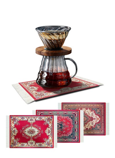 Buy 3pcs Coffee Mat Coffee Cup Mat Coffee Mug Mat Table Mat Mouse Pad Paitianle Mouse Pads for Wireless Mouse Oriental Carpet Mouse Mat Computer Mousepad for Table Decor in Saudi Arabia