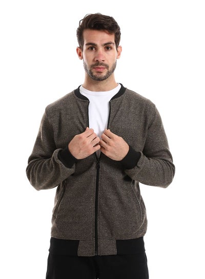 Buy Men Sweatshirt With Front Pockets And Through Zipper in Egypt