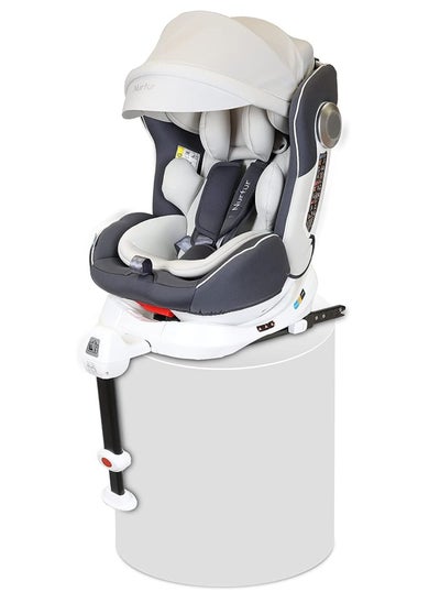 اشتري Liberty Baby 4 In 1 Car Seat Leg Support ISOFIX 10 - Level Adjustable Backrest With Canopy Upto 36kg, White في السعودية