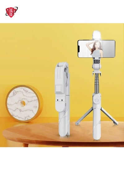 Buy XT02S Mini Bluetooth Live Tripod Selfie Stick(White) in UAE