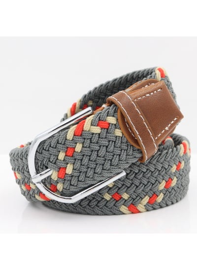 اشتري Mens Knitted Elastic Canvas Belt Breathable Casual18 18 في السعودية