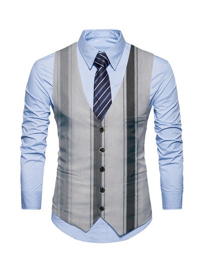 اشتري New Fashionable Personalized Printed Men's Suit Vest في الامارات