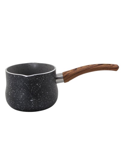 اشتري Black Granite Coffee Warmer with Wooden Soft Touch Handle 10cm في الامارات