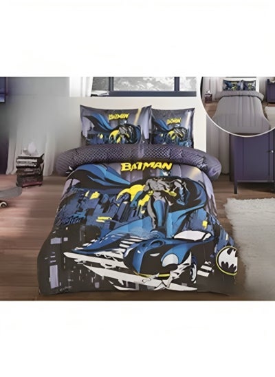 Buy 4 Piece Microfiber Comforter Set Bat Man 170X230cm in Saudi Arabia