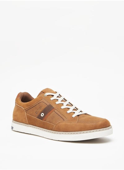 Buy Men'S Textured Lace-Up Casual Sneakers in Saudi Arabia