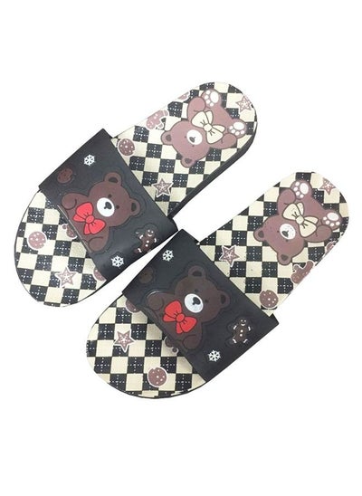 Buy Women Fashion Summer Bear Slippers Outdoor or Indoor Flat Beach Sandals in UAE