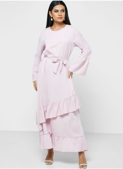 Buy Ruffle Hem Detail Dress in Saudi Arabia