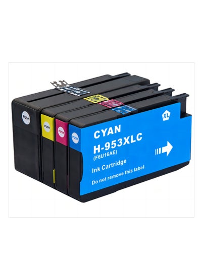 اشتري Ink Cartridges 953XL for HP High Yield 4-Pack Black Cyan Magenta Yellow 953 XL for OfficeJet Pro 7720 7730 7740 8210 8218 8710 8715 في الامارات