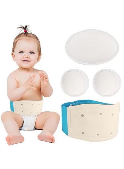Umbilical Hernia Belt for Baby, with Pcs Foam Compression Pads