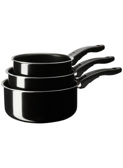 اشتري Saucepan, set of 3, black في الامارات