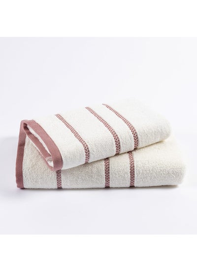 اشتري Cozmo Hand Towel, Ivory & Blush - 500 GSM, 80x50 cm في الامارات