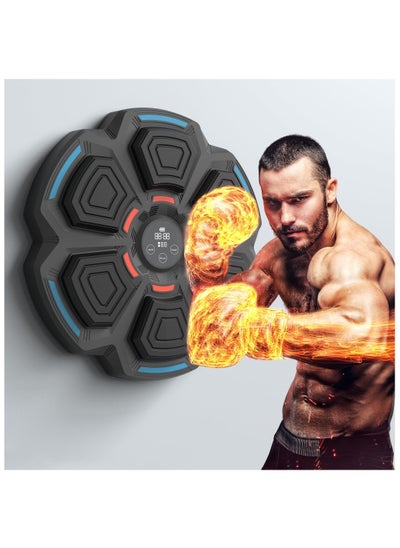 Buy Upgraded Smart Music Boxing Machine, Wall-Mounted Bluetooth Electronic Boxing Machine with Boxing Gloves, Smart Display Target Suitable for Indoor Fighting Games in Saudi Arabia