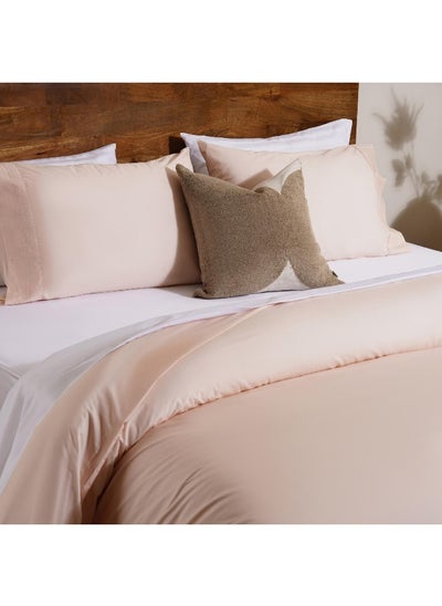 اشتري Elegance 3-Piece Duvet Cover Set 200X200Cm - Peach في الامارات