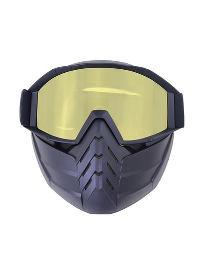 Buy Off Road Half Helmet Mask, Wind And Sand Resistant, Detachable Cycling Glasses in UAE