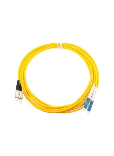 Buy Dual-Core Single Mode Fiber Optic Jumper Yellow/Black/Blue in Saudi Arabia