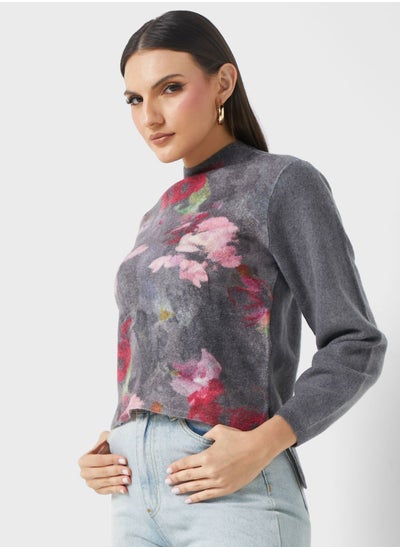 Buy Printed Knitted Sweater in UAE